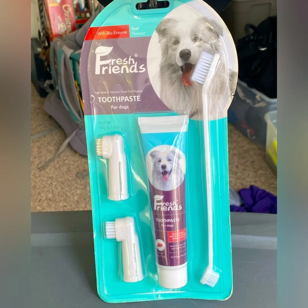 Fresh Friends Dog Tooth Brushing Kit Beef Flovour